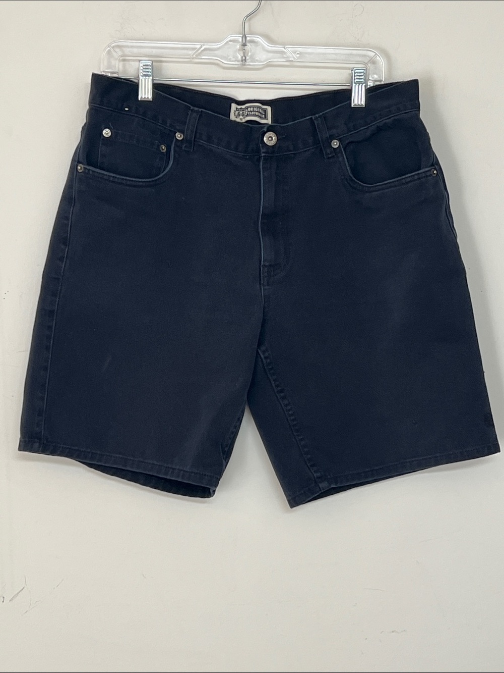 🌞Route 66 Vintage Y2k Distressed Black Casual Denim Shorts unisex Men size 34